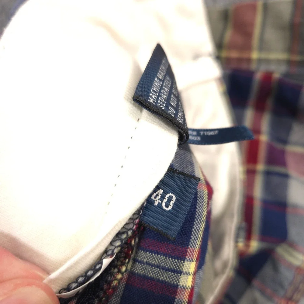 Polo Ralph Lauren Shorts Mens 40 Madras Plaid Chino Preppy Casual 10